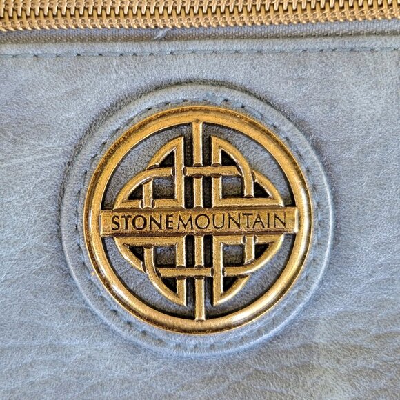 NWT STONE MOUNTAIN Blue 3 Bagger Sydney Bag Vinyl Wristlet Crossbody Shoulder - Picture 8 of 8